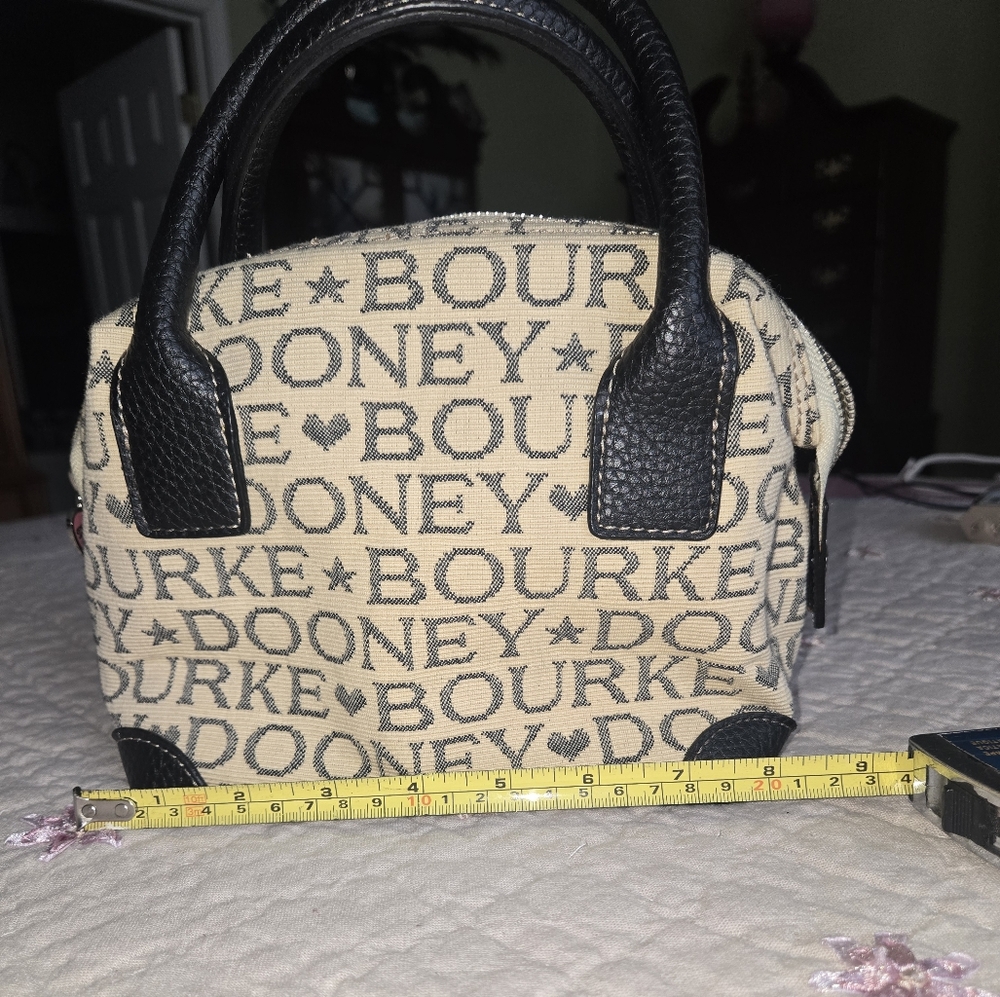 NWT Dooney & Bourke Black and Tan Small Satchel - Picture 8 of 11
